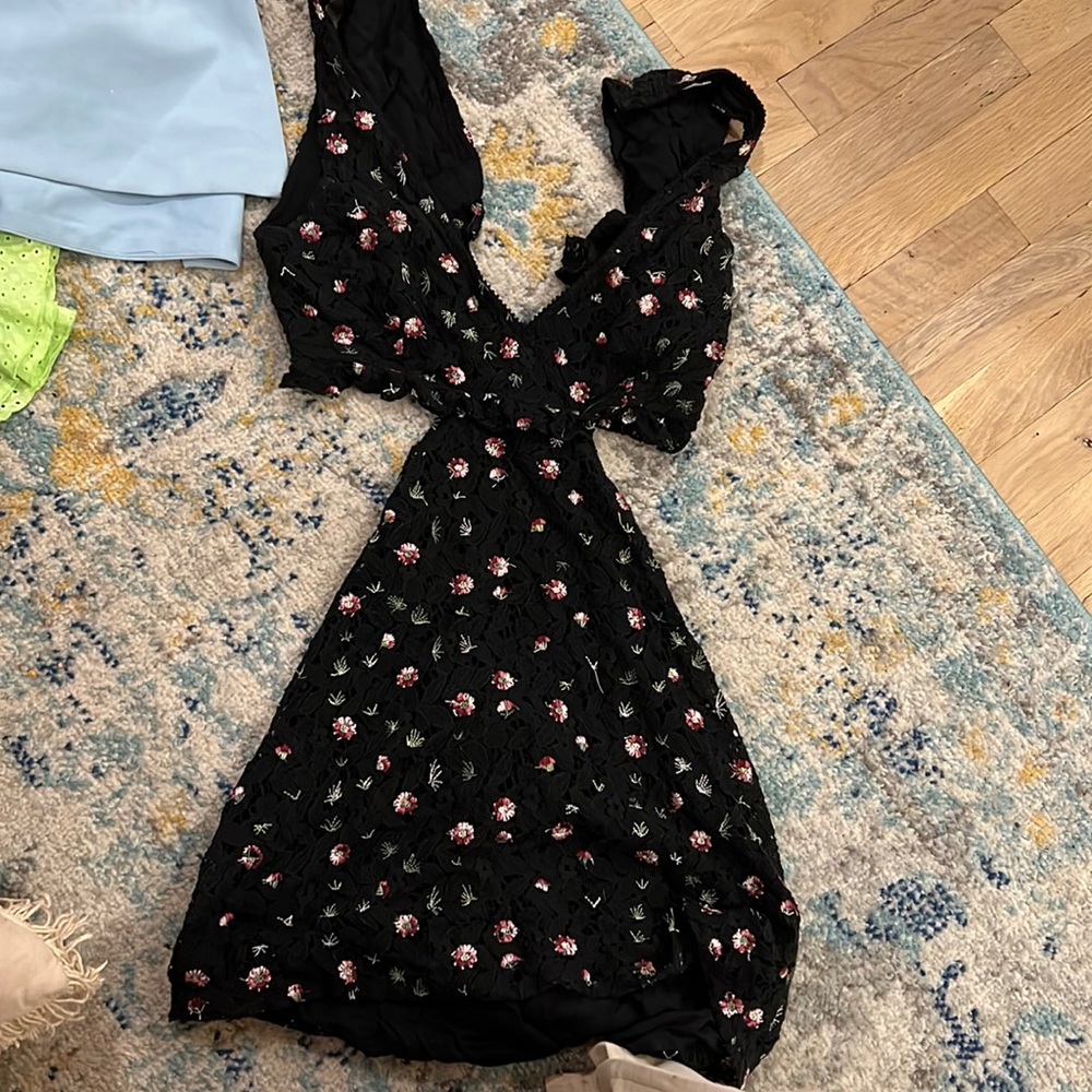 Cut out floral dress